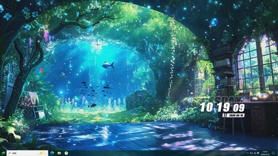 护眼海底鱼群桌面主题