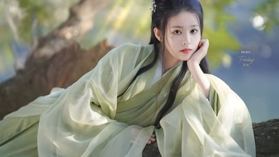 唯美清新古风美女