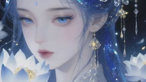 古风冷月光少女