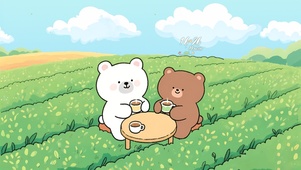 治愈茶园小熊