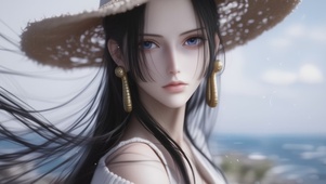 可爱海边美女