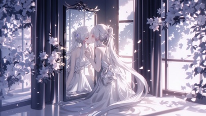 雪墨壁纸丨神里绫华丨镜中人丨