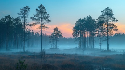 唯美治愈迷雾森林