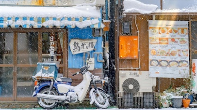 治愈唯美日式冬季小店