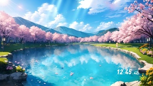 浪漫蓝天白云