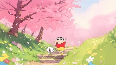 春天游玩的小新