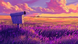 紫色草原唯美信箱