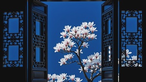 唯美古风春窗意境