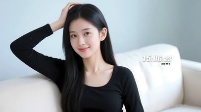 清纯黑发气质姐姐