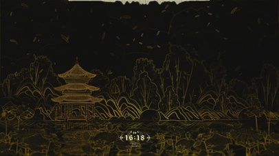 鎏金壁画の廊亭落絮