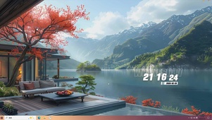 护眼绿景桌面主题