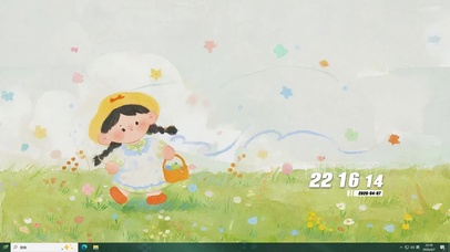 可爱小女孩桌面主题