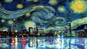 梵高的星空城市