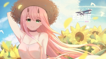 夏日向日葵美少女