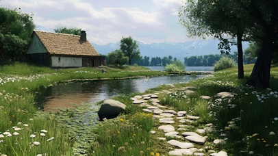 乡村的宁静角落