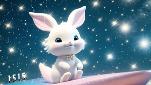 星空下的小兔子