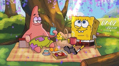 海绵宝宝派大星野餐