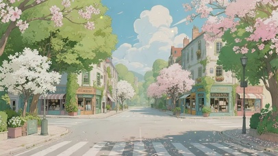 被樱花治愈的街