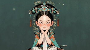 手拿把掐发财脸清宫女