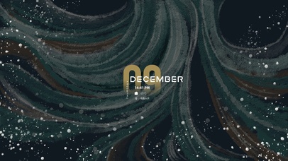 流水生财（抽象油画）