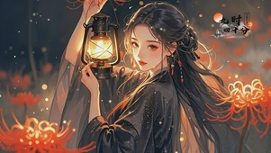 彼岸花黑金古风美女