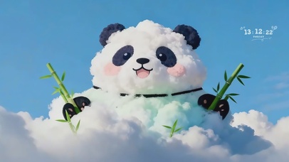 云端可爱熊猫