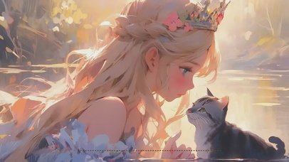  猫咪和少女（非主题）