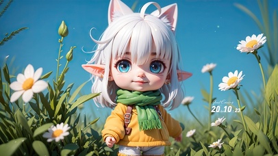 小清新狐耳娃娃