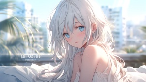 清纯白发漫画萝莉