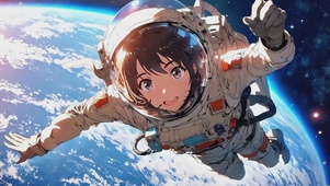 太空中的少女