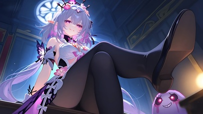 遐蝶-黑丝皮鞋少女