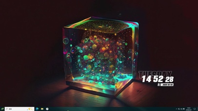 流体方块桌面主题