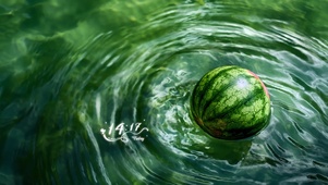 清凉夏日  水中西瓜