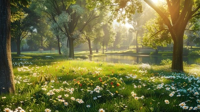 绿色护眼城市公园