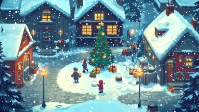 欢乐小镇的圣诞夜