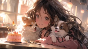 女孩与狗
