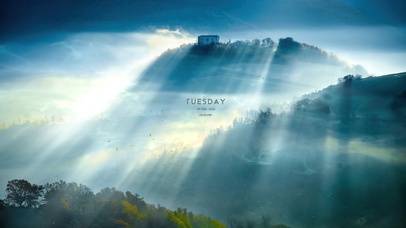 4K唯美治愈雾中森林日出