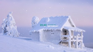 冬季雪山小屋