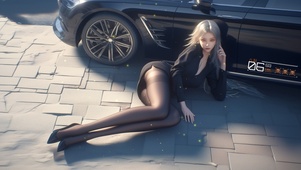 纤腰倚玉栏，风过衣袂留香