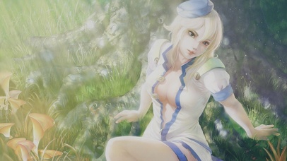 沐浴阳光的少女