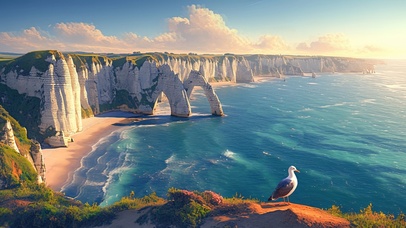 纯净天然岩石拱门