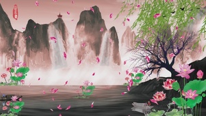 唯美中国风山水画