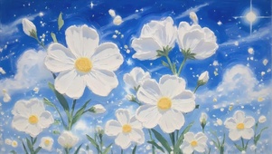 纯净的白色花朵