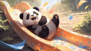 熊猫滑滑梯