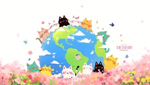 可爱猫咪堆