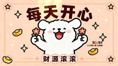 每天开心 财源滚滚