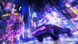 炫酷城市街道跑车