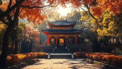 秋天里的温暖阳光