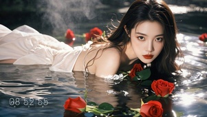 4K 水中女孩