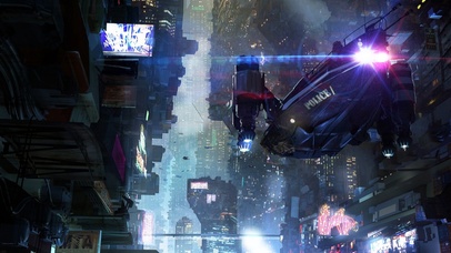 赛博朋克科幻雨景